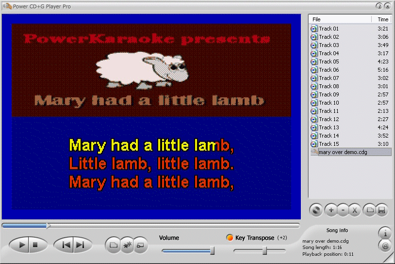 Karaoke Player Software - Power CD+G Player Pro