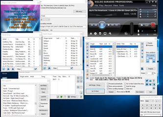 Computer running Siglos Karaoke Professional